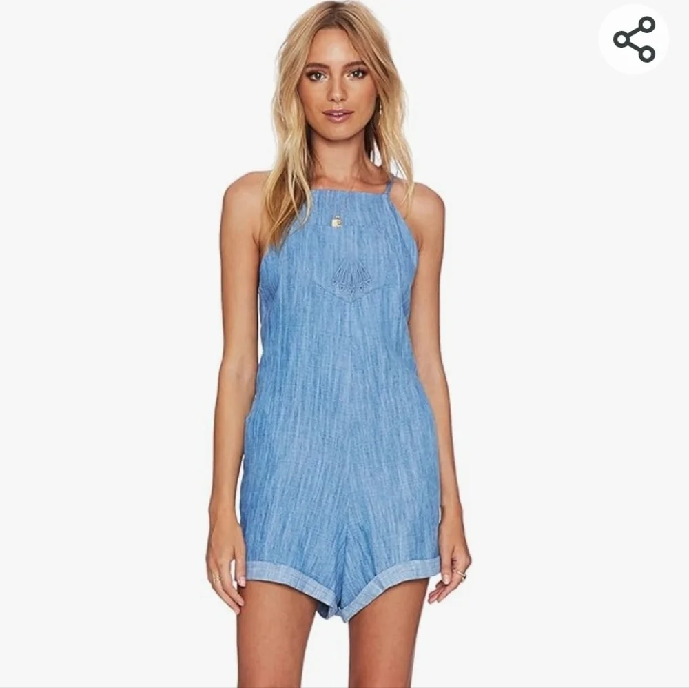 Beach Riot | Denim romper - Picture 2 of 7